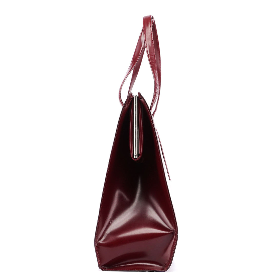 B7389 Burgundy Spazzolato Clutch Tote Bag - Handbags, Wallets & Cases