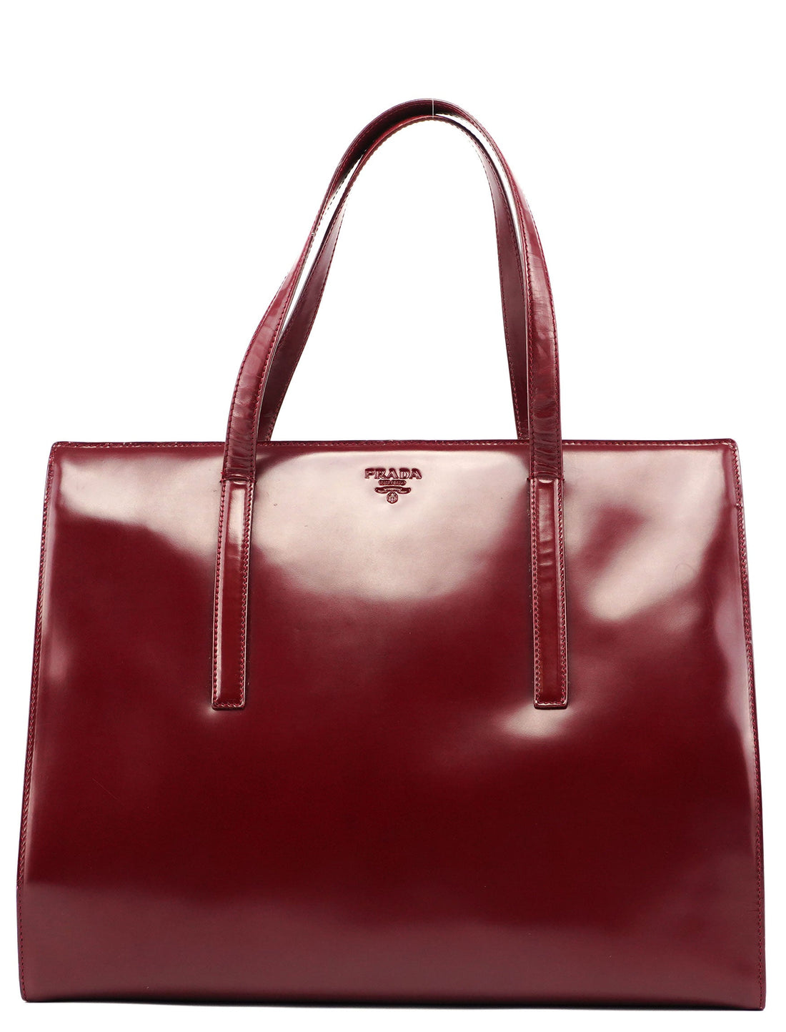 B7389 Burgundy Spazzolato Clutch Tote Bag - Handbags, Wallets & Cases