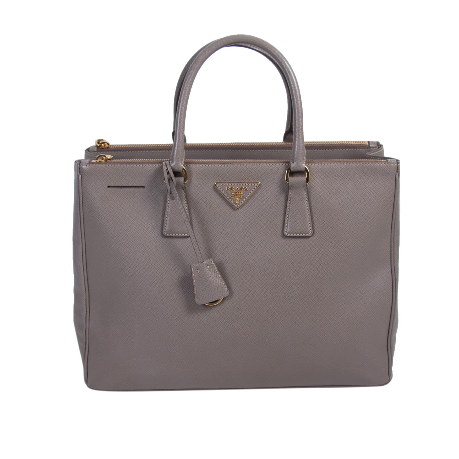 Prada Galleria Saffiano Lux Double-Zip Tote Bag - Bags