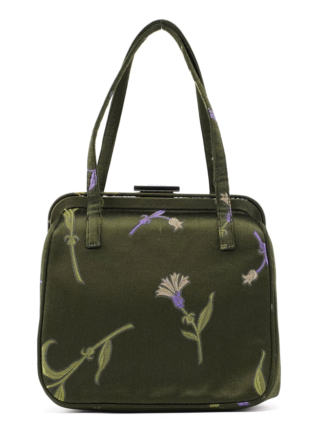 Green Silk Floral Clutch Bag - Handbags, Wallets & Cases