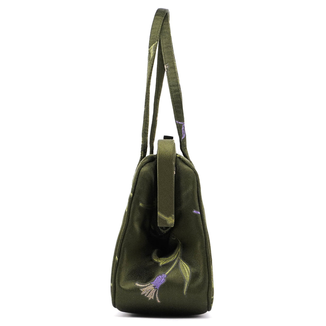 Green Silk Floral Clutch Bag - Handbags, Wallets & Cases