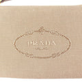 Prada Logo Jacquard Beige Canvas Small Flat Pouch Clutch Bag - Wallets - 2