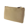 Prada Logo Jacquard Beige Canvas Small Flat Pouch Clutch Bag - Wallets - 4