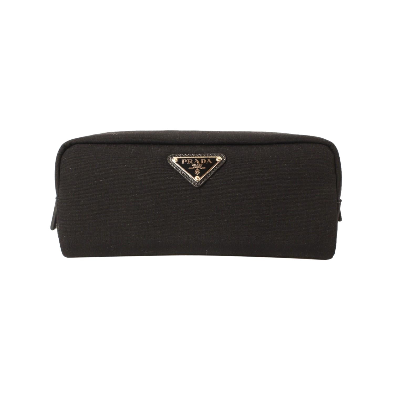 Prada Black Cordura Fabric Cosmetic Clutch - Handbags - 8