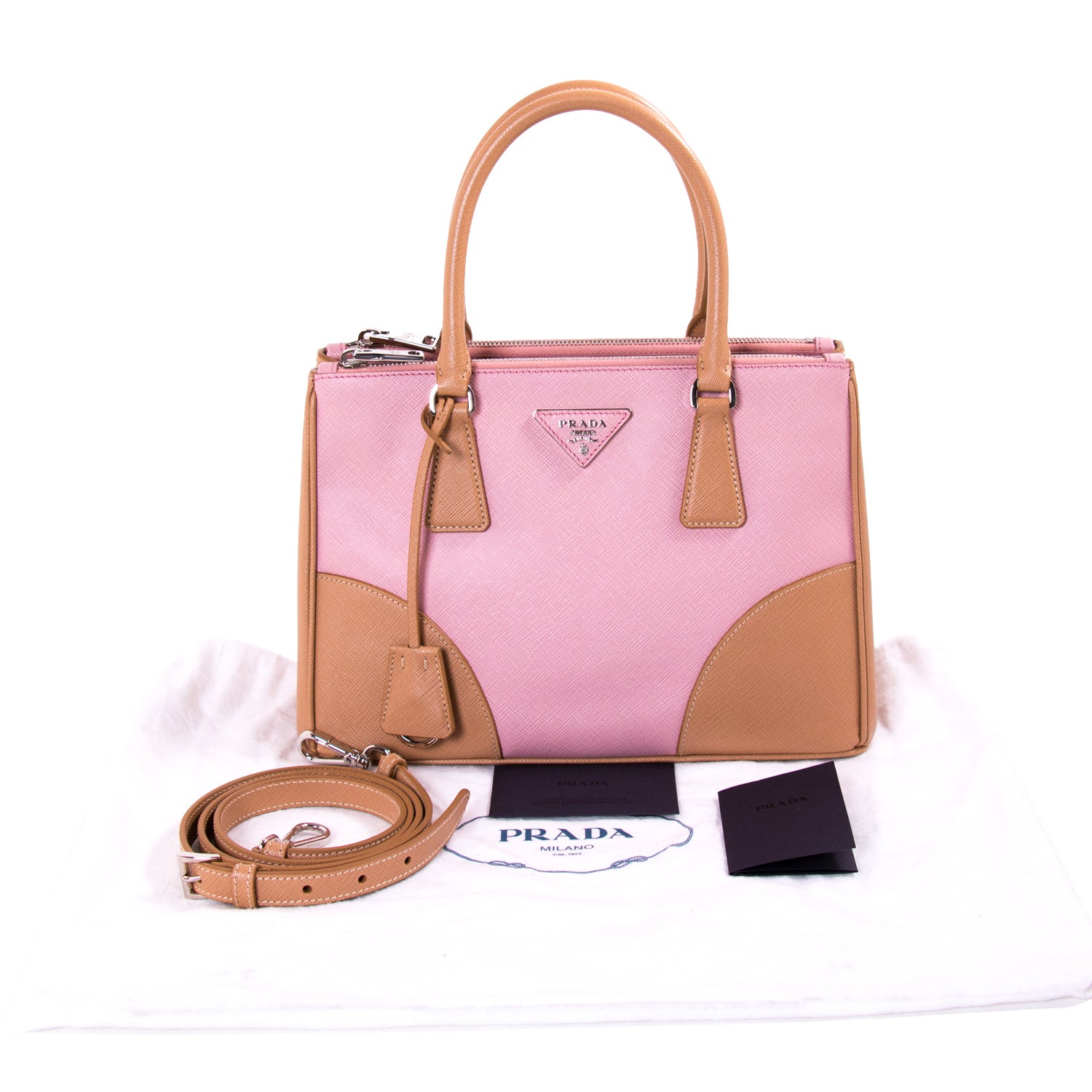 Prada Saffiano Lux Galleria Double Zip Tote - Bags - 2