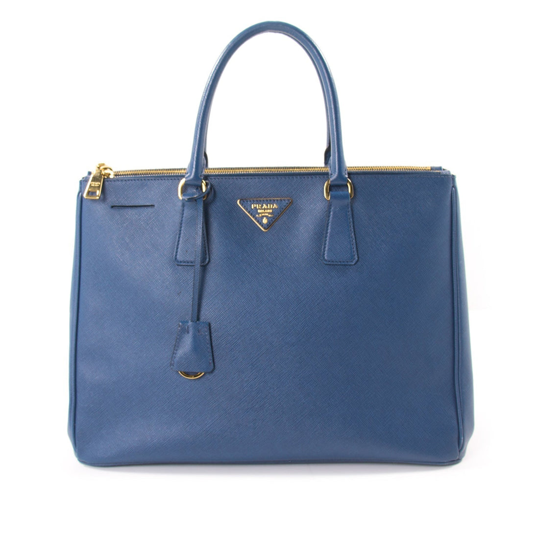 Prada Saffiano Lux Double-Zip Tote Bag - Bags