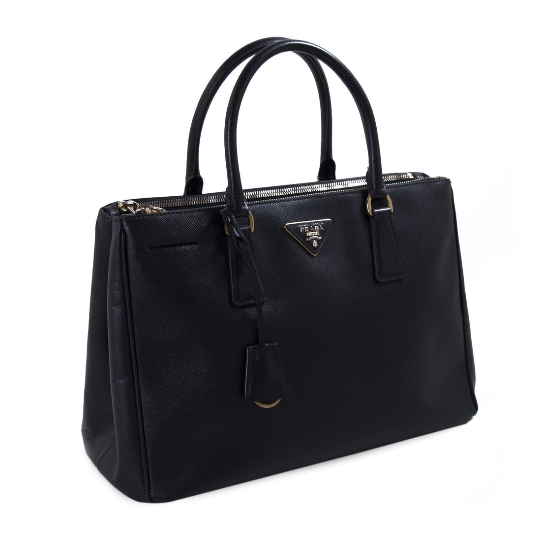 Prada Saffiano Lux Medium Double Zip Tote - Bags