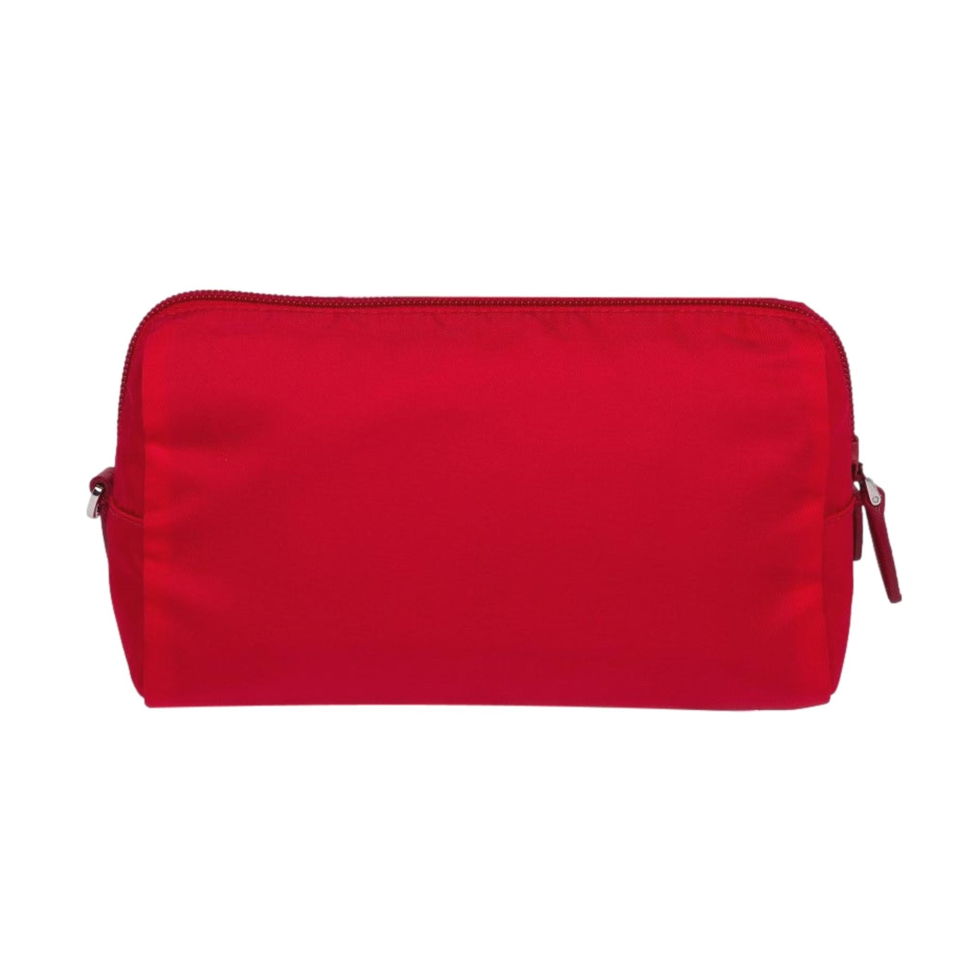 Prada Tessuto Rosso Red Nylon Large Costmetic Case Clutch Bag - Handbags - 3