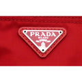 Prada Tessuto Rosso Red Nylon Large Costmetic Case Clutch Bag - Handbags - 6
