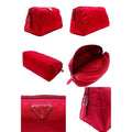 Prada Tessuto Rosso Red Nylon Large Costmetic Case Clutch Bag - Handbags - 8