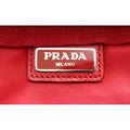 Prada Tessuto Rosso Red Nylon Large Costmetic Case Clutch Bag - Handbags - 7