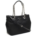 Prada Black Quilted Tessuto Chain Shoulder Bag Tote - Handbags - 4