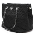 Prada Black Quilted Tessuto Chain Shoulder Bag Tote - Handbags - 2