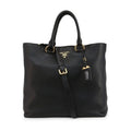Prada Black Vitello Phenix Leather Shopping Tote Bag - Handbags - 12