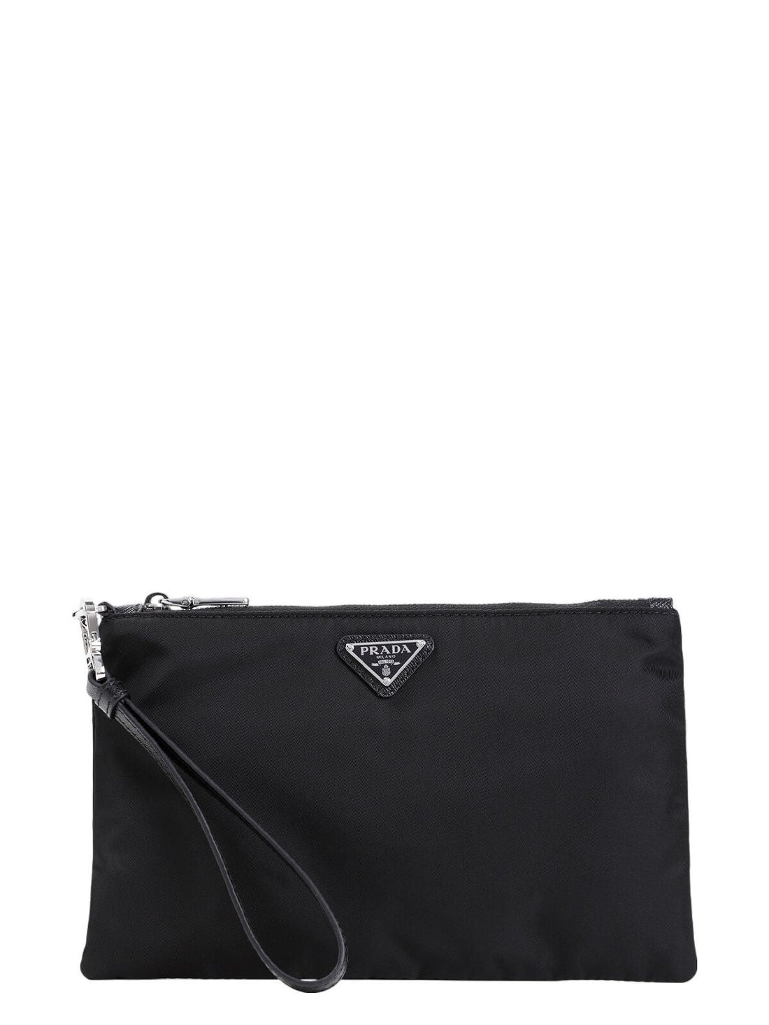 BLACK RE-NYLON CLUTCH - BAGS