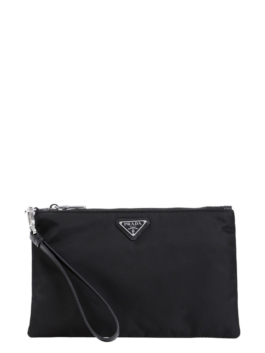 BLACK RE-NYLON CLUTCH - BAGS
