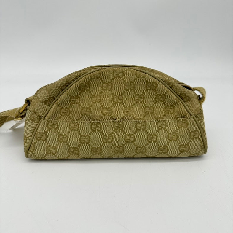 Gucci Beige Canvas Monogram Clutch Wristlet Small - HandBags