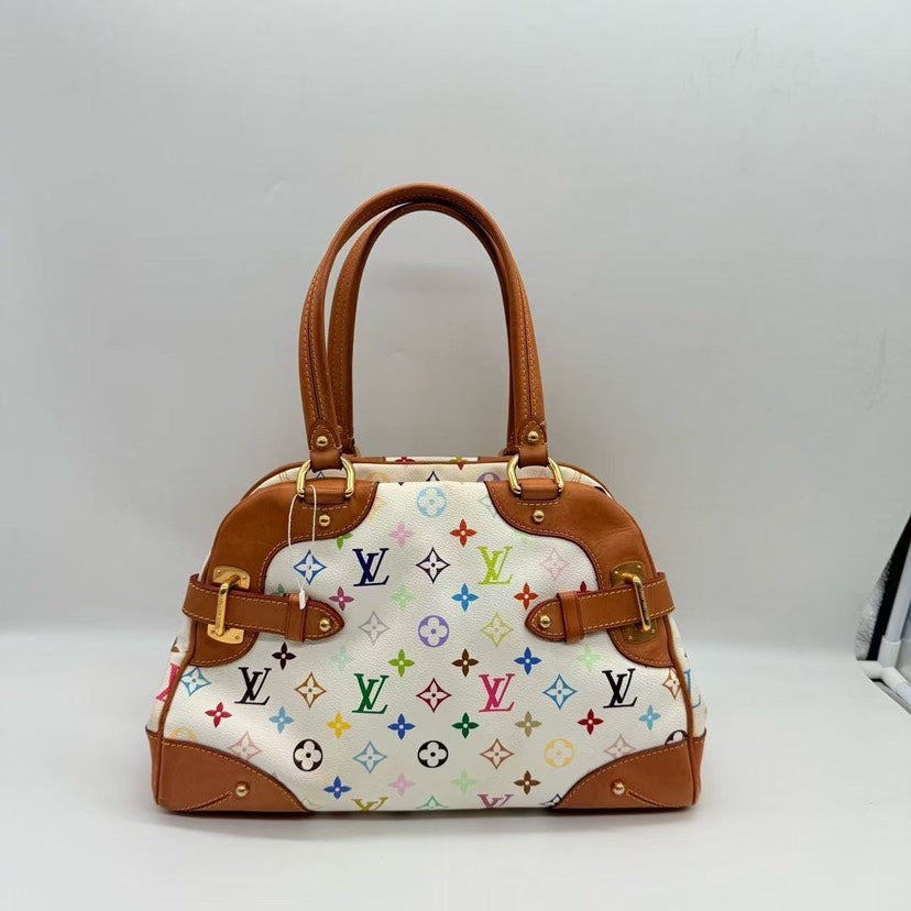Louis Vuitton Monogram Multicolor Claudia White Tote Bag - Handbags - 4