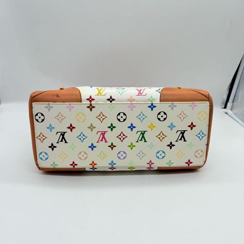 Louis Vuitton Monogram Multicolor Claudia White Tote Bag - Handbags - 3