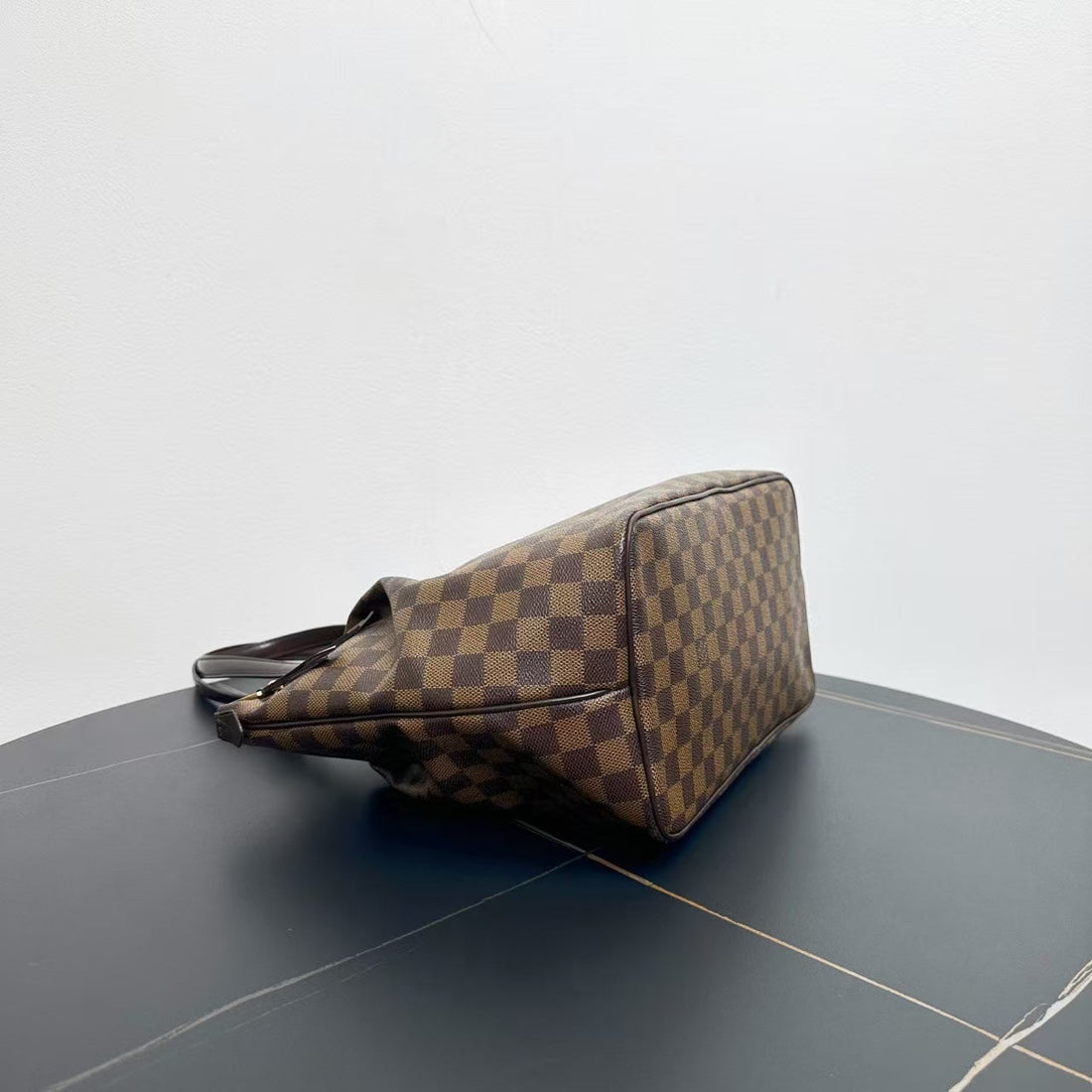 Louis Vuitton Damier Ebene Canvas Siena MM Tote Bag Brown - Handbags