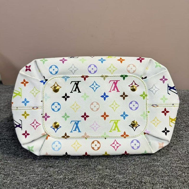 Louis Vuitton Multicolor White Canvas Tote Bag Large - Handbags