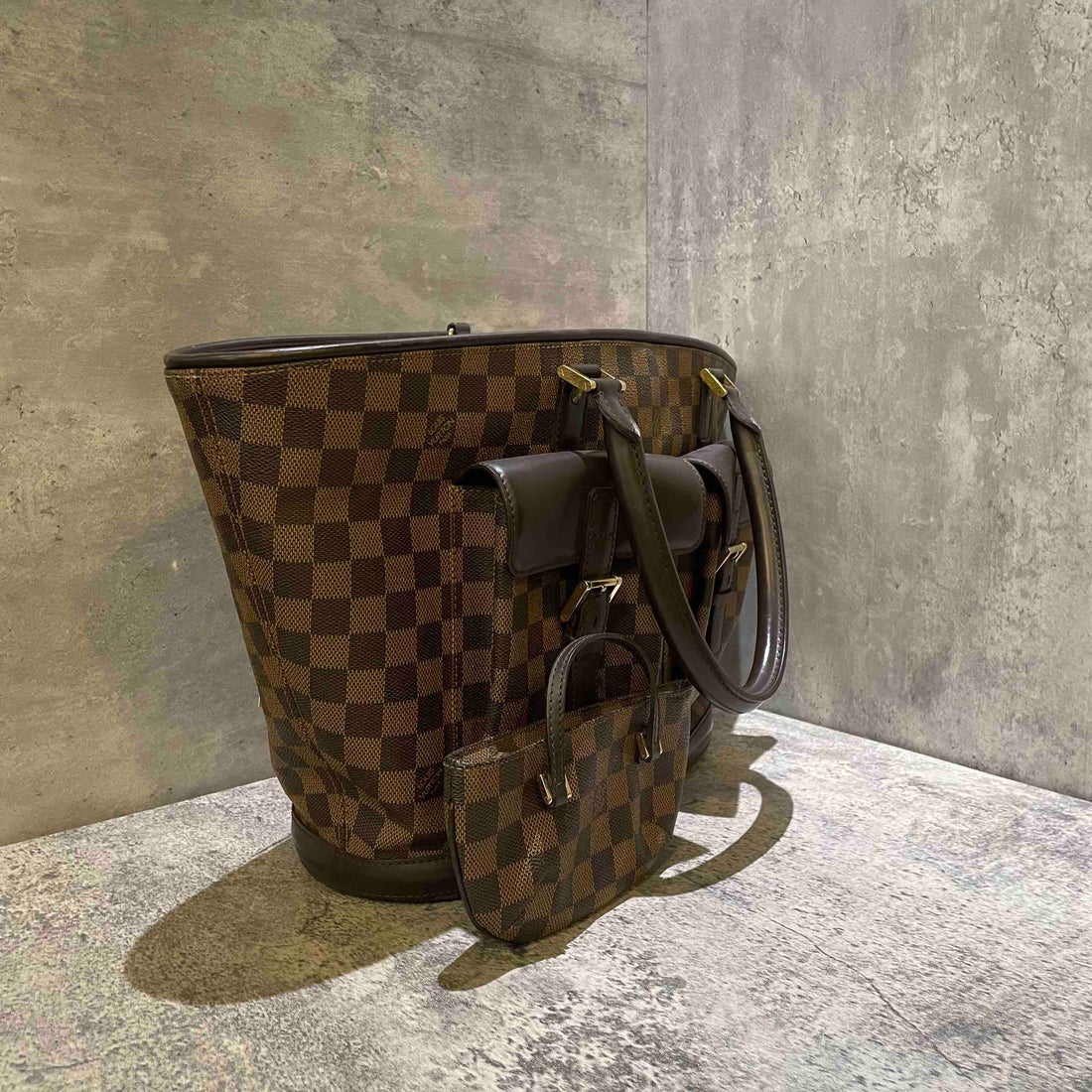 Louis Vuitton Damier Ebene Canvas Tote Bag Large - Handbags