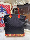 Louis Vuitton Limited Edition Black Red Monogram Tote Bag Medium - Handbags