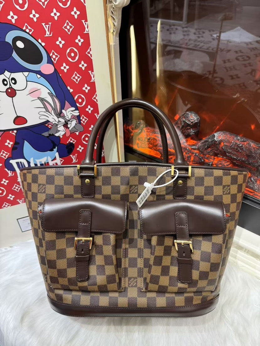 Louis Vuitton Brown Leather Tote Bag Large - Handbags