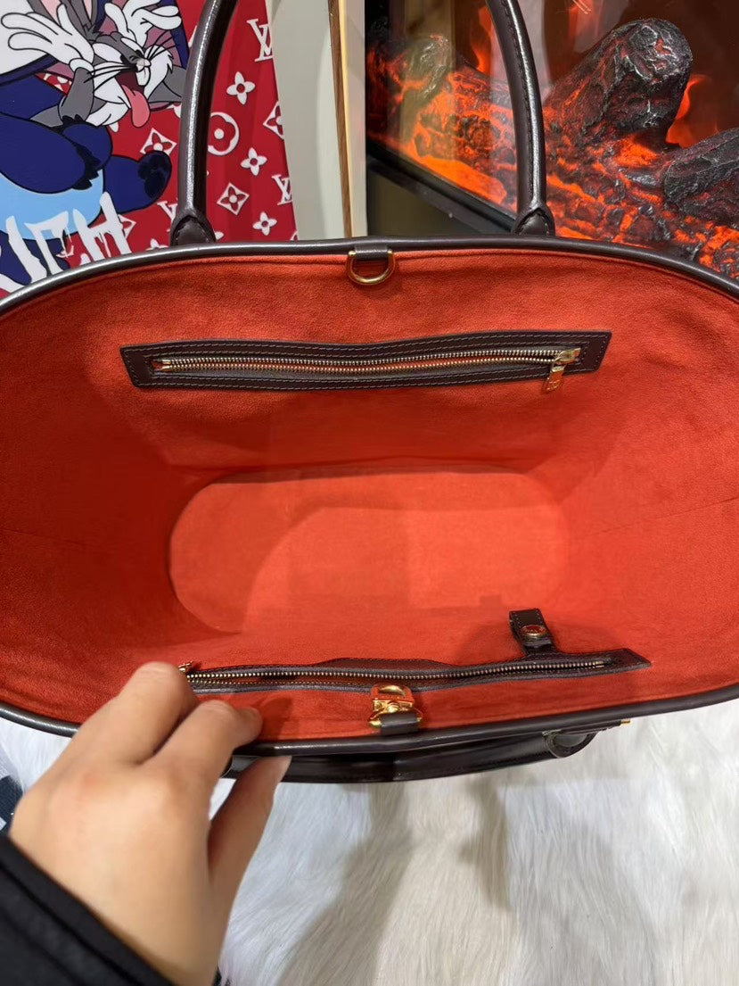 Louis Vuitton Brown Leather Tote Bag Large - Handbags