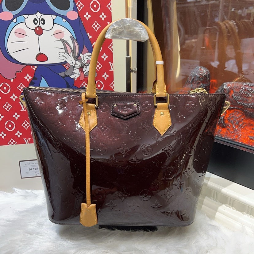 Louis Vuitton Amarante Vernis Leather Tote Bag Large - Handbags