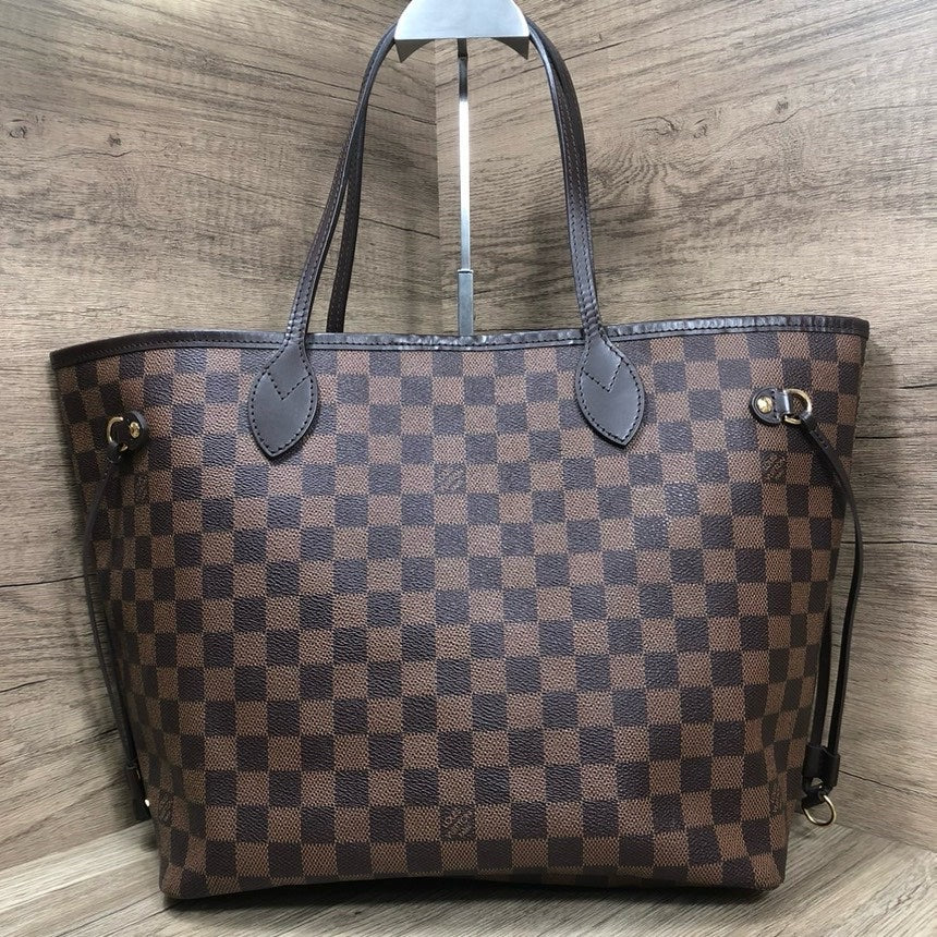 Louis Vuitton Neverfull MM Damier Ebene Tote Bag Brown Medium Size - Handbags
