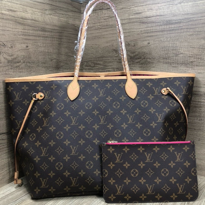 Louis Vuitton Neverfull GM Monogram Canvas Tote Brown Large - Handbags