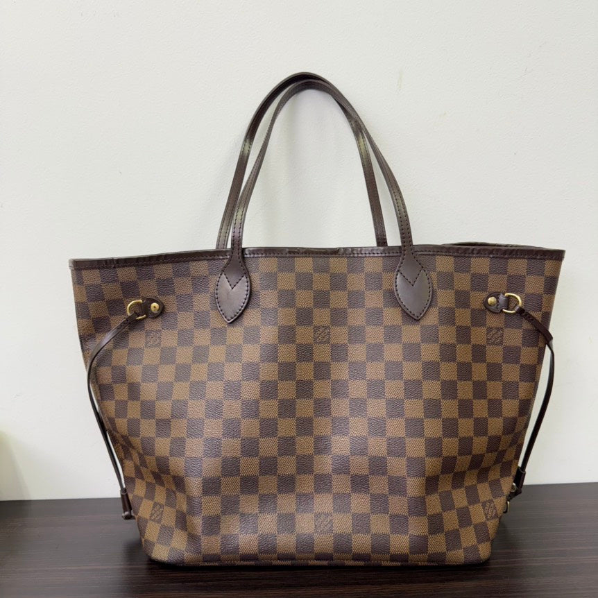 Louis Vuitton Neverfull MM Damier Ebene Tote Brown - Handbags