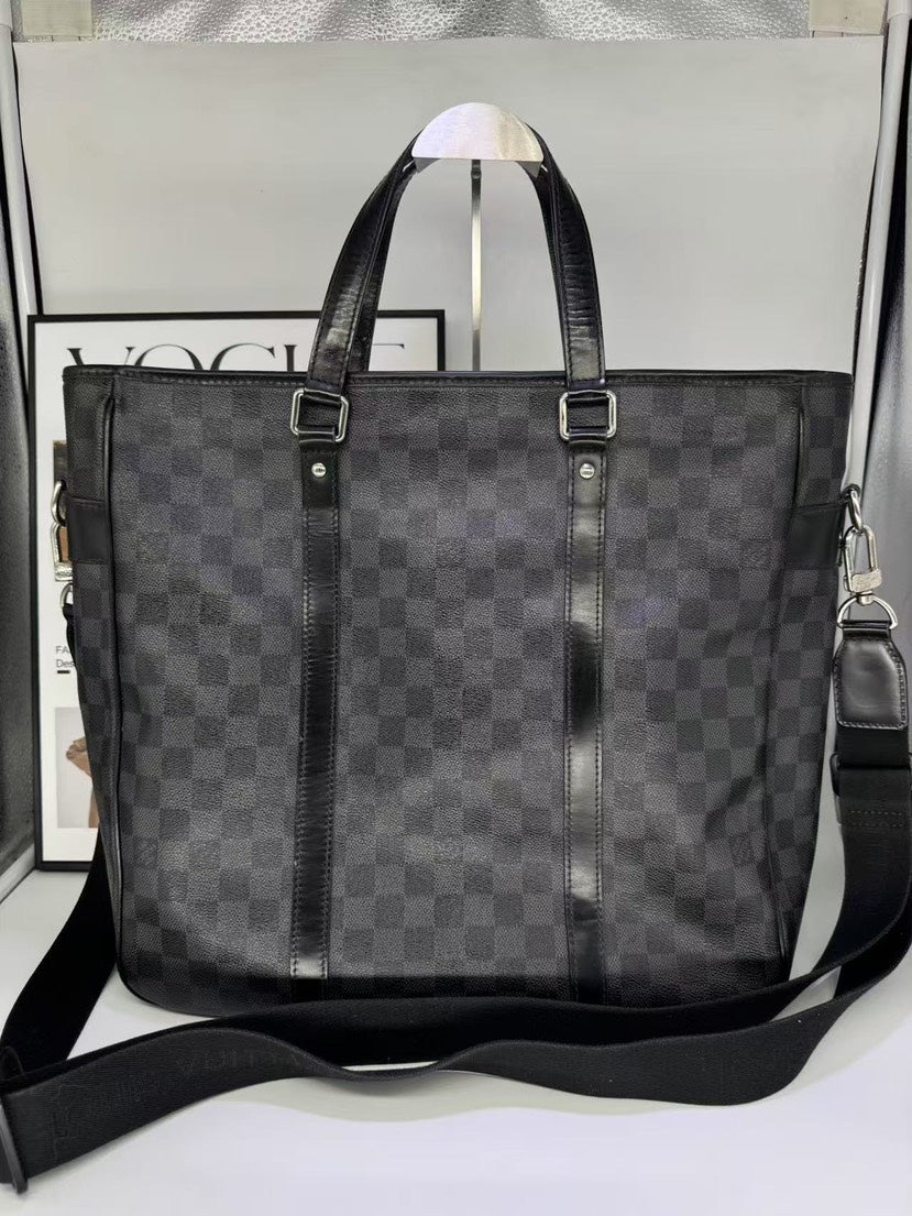 Louis Vuitton Damier Graphite Canvas Tote Bag Black Large - Handbags - 3