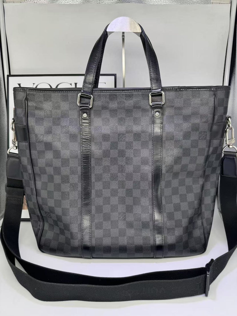 Louis Vuitton Damier Graphite Canvas Tote Bag Black Large - Handbags