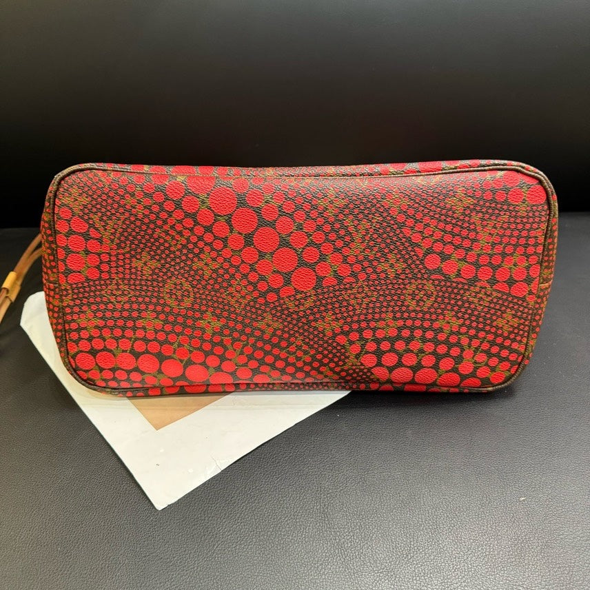 Louis Vuitton Neverfull MM Yayoi Kusama Red Monogram Tote - Handbags - 4