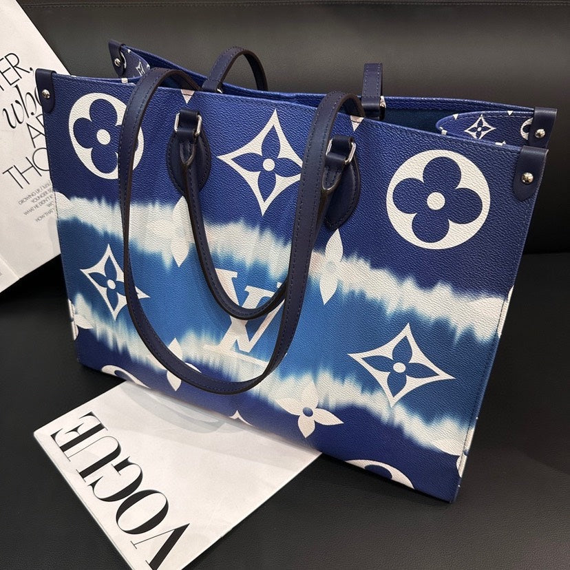 Louis Vuitton On The Go Blue Tote Bag - Handbags - 6
