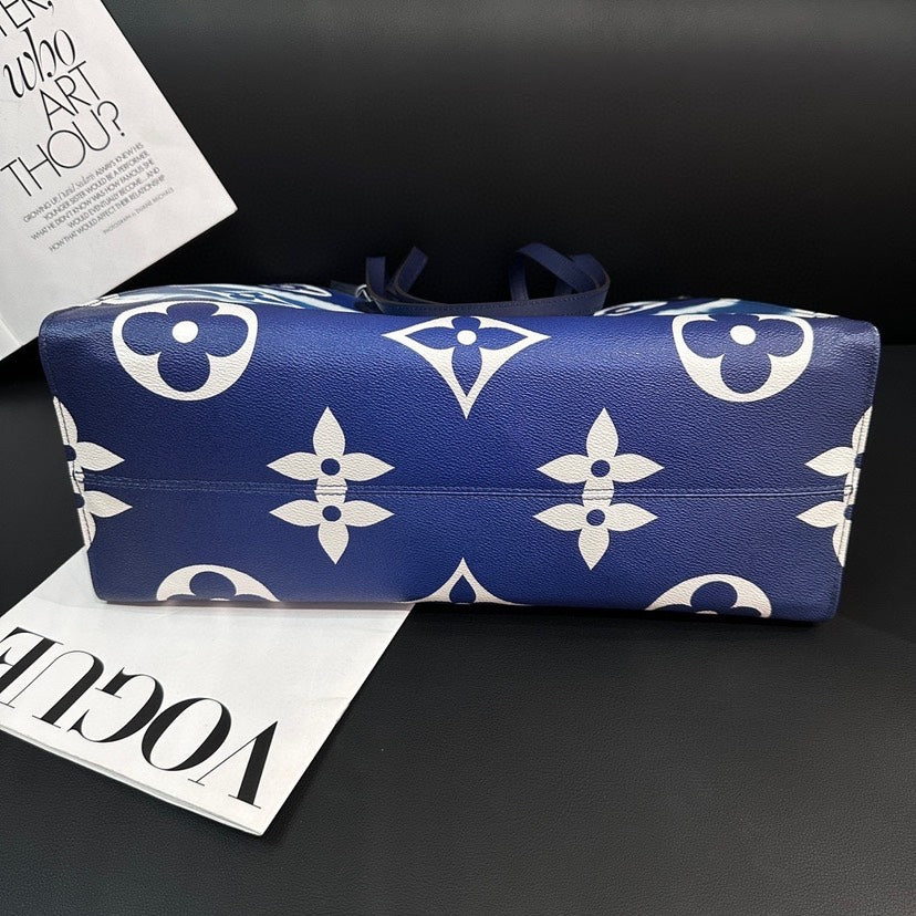 Louis Vuitton On The Go Blue Tote Bag - Handbags - 3