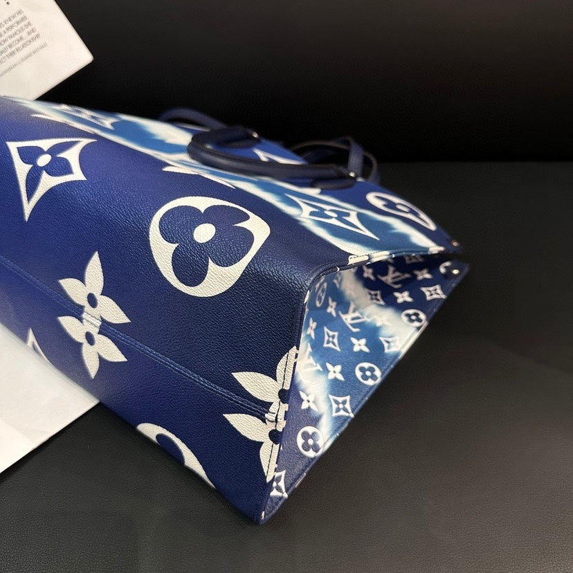 Louis Vuitton On The Go Blue Tote Bag - Handbags - 4