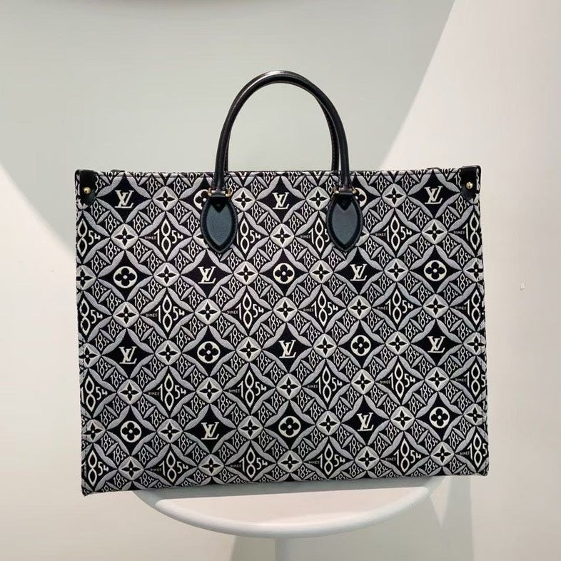 Louis Vuitton On The Go Black Monogram Canvas Tote Bag Large - Handbags - 4