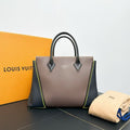 Louis Vuitton W Tote Bag Brown Black - Handbags - 4