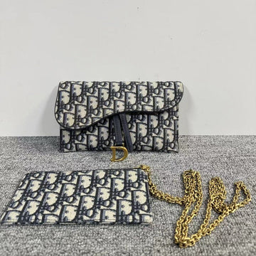 Dior Oblique Saddle Blue Clutch Bag - Handbags, Wallets & Cases