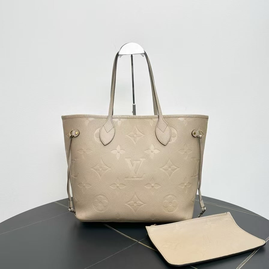 Louis Vuitton Neverfull Beige Tote Bag - Handbags - 4