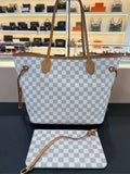 Louis Vuitton Neverfull Damier MM White Tote Bag - Handbags - 5