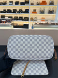 Louis Vuitton Neverfull Damier MM White Tote Bag - Handbags - 3