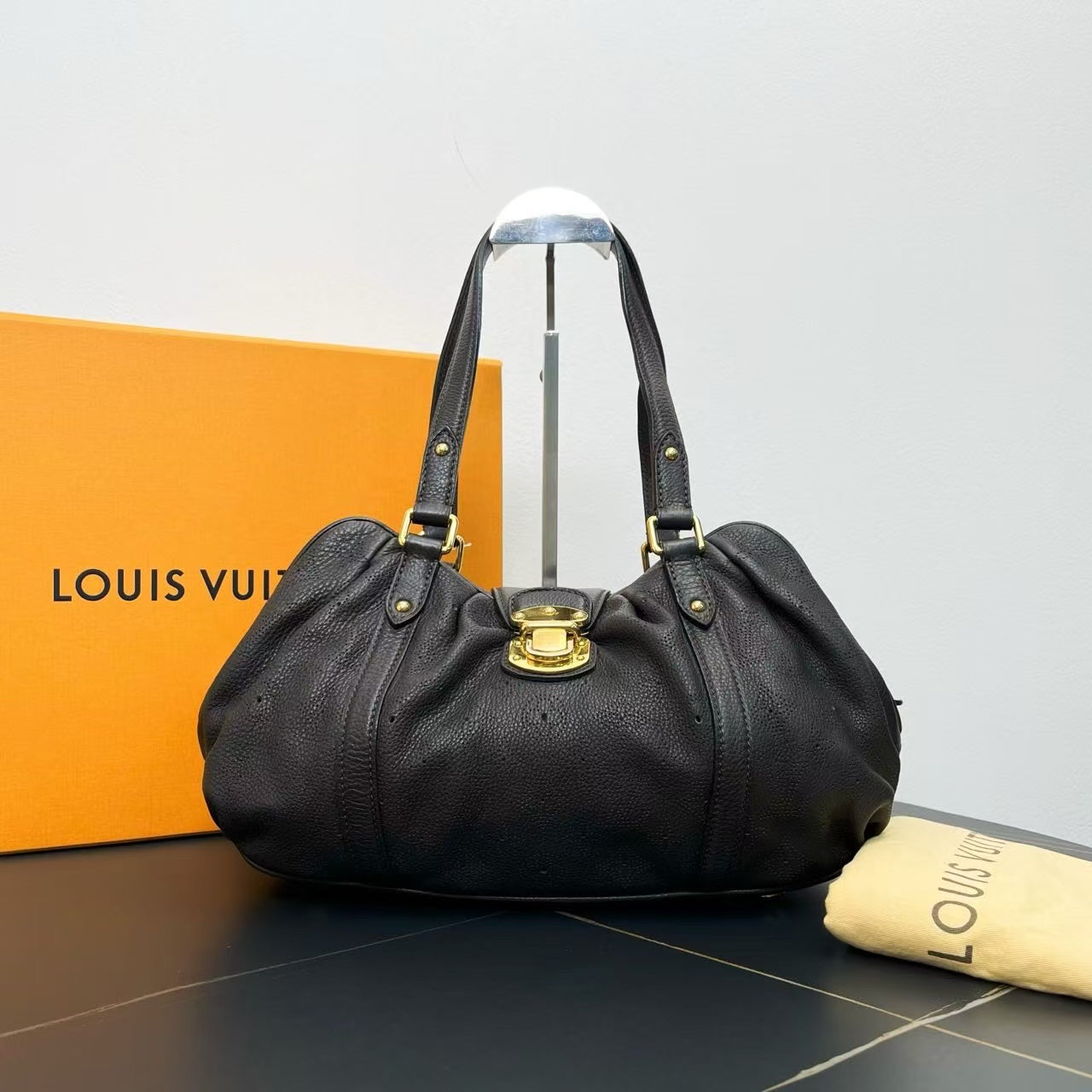 Louis Vuitton Mahina Leather Black Tote Bag - Handbags - 4