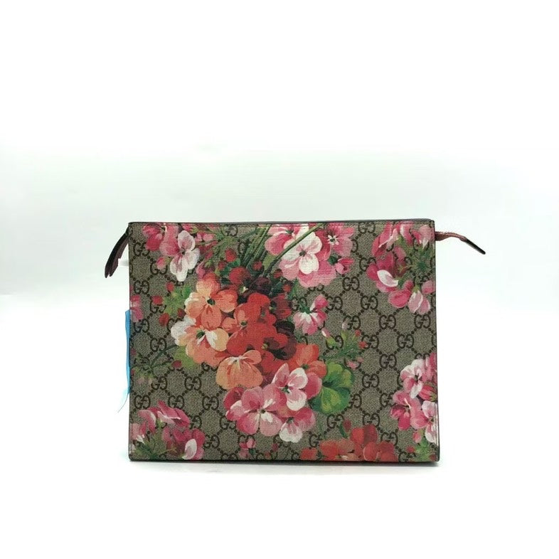Gucci Preloved Flora Clutch Beige Brown Clutch - Handbag & Wallet Accessories