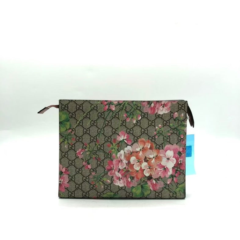 Gucci Preloved Flora Clutch Beige Brown Clutch - Handbag & Wallet Accessories