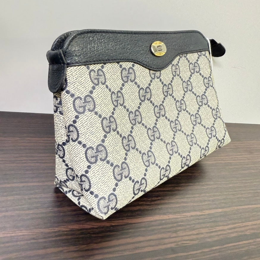Preloved Gucci GG Pouch FM0224 Beige Canvas Clutch Bag - Handbag & Wallet Accessories