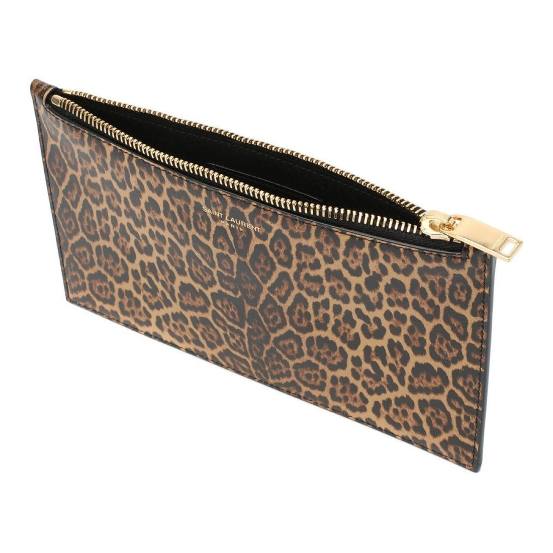 Saint Laurent Leopard Printed Calfskin Leather Small Pouch - Handbags